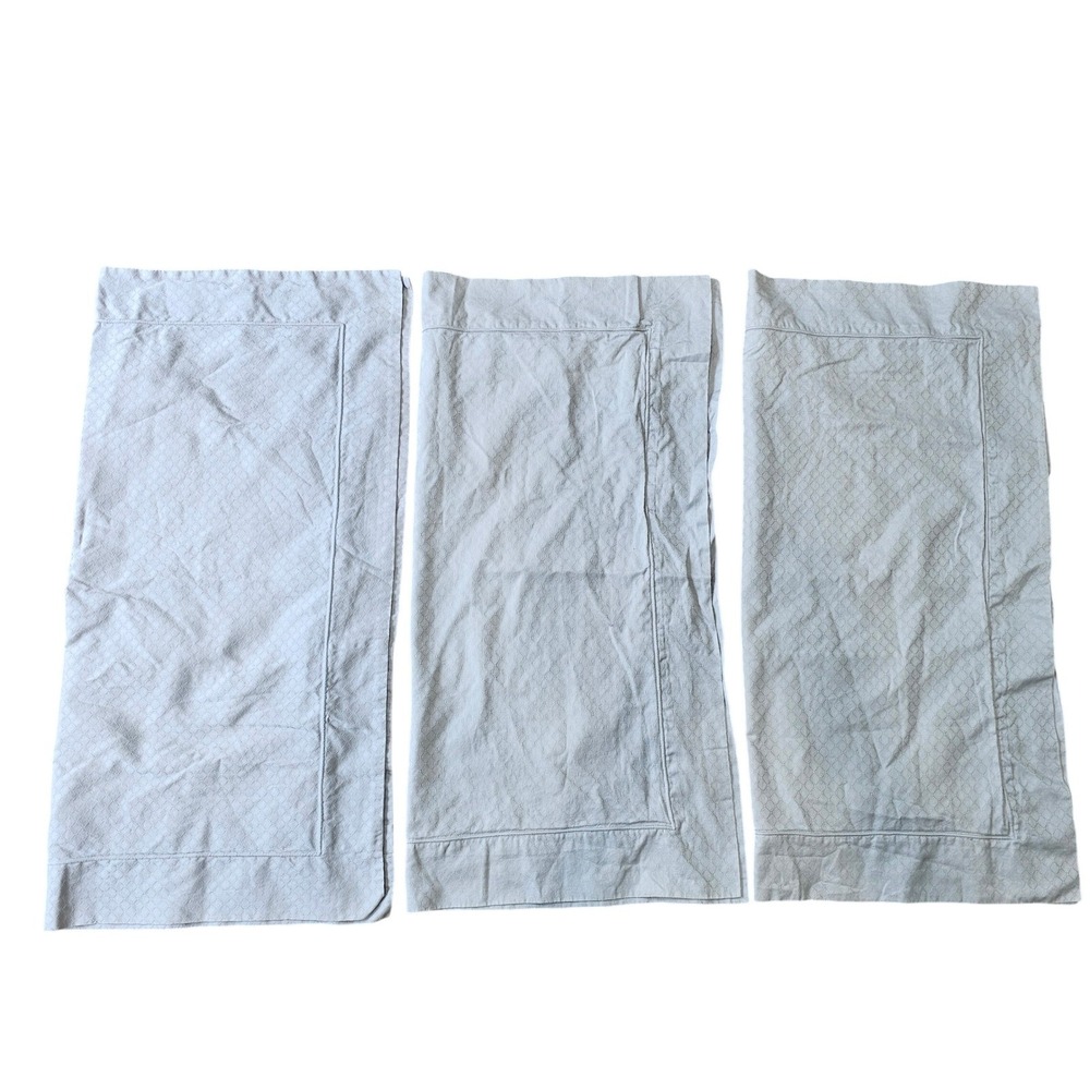 Frette Euro Sham Pillowcase Set of 3 Cotton Gray Made in Italy Luxury 24x24"